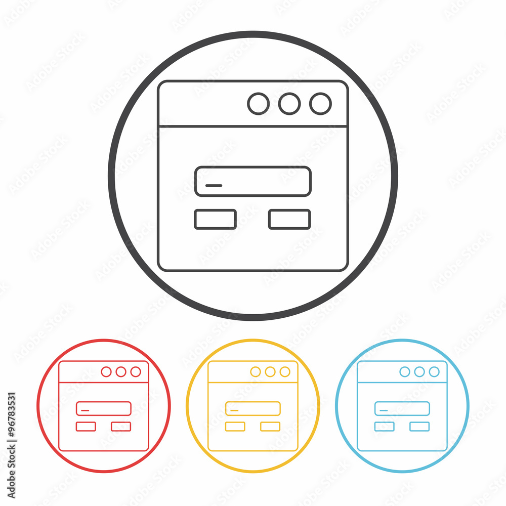 web page line icon web page line icon