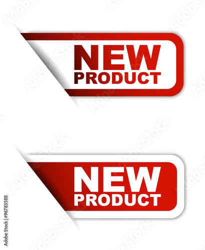 red vector paper element sticker new product in two variant photo
