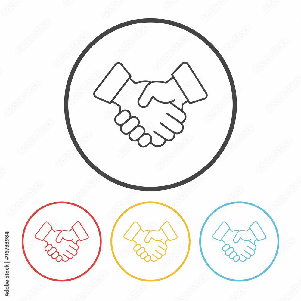 financial trade hands line icon financial trade hands line icon