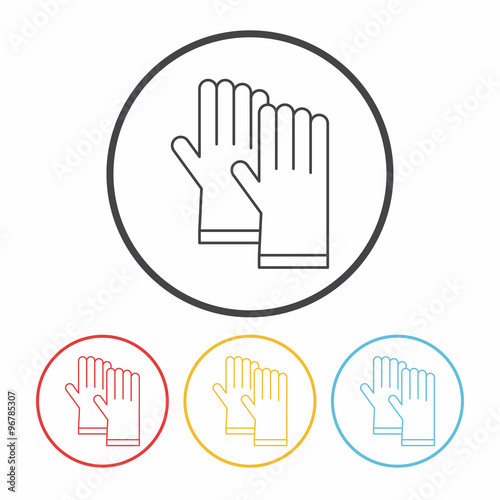 cleaning gloves line icon