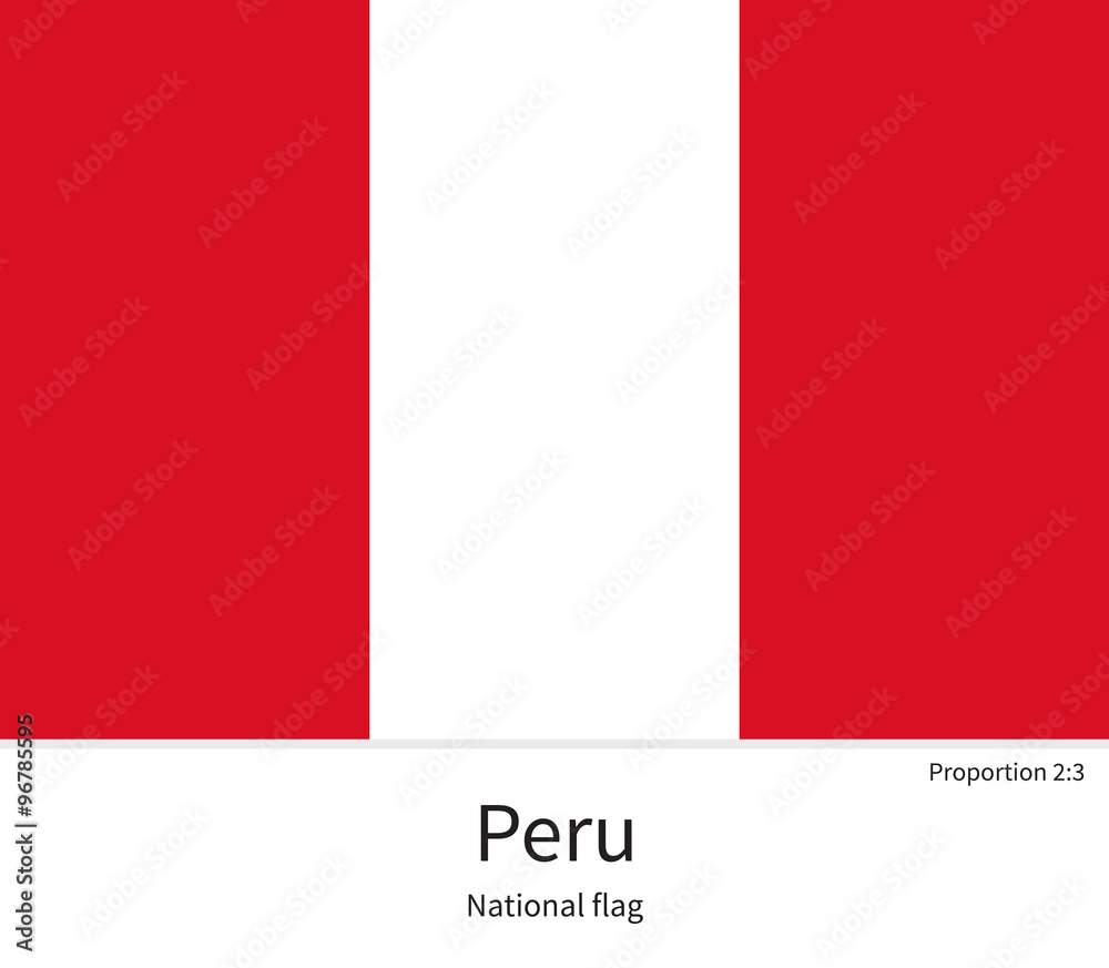 National flag of Peru with correct proportions, element, colors National flag of Peru with correct proportions, element, colors
