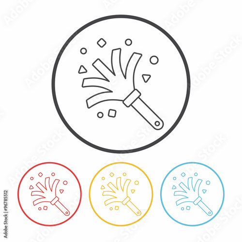 feather duster line icon