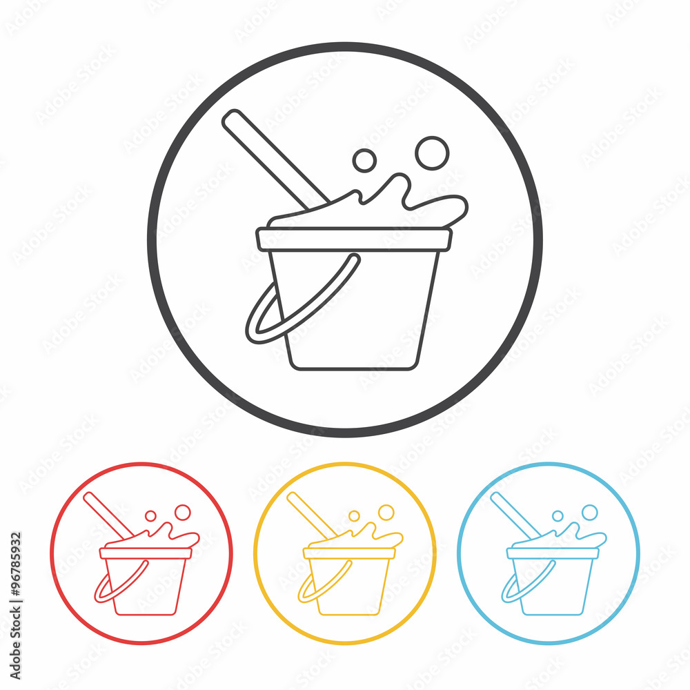 water bucket line icon water bucket line icon