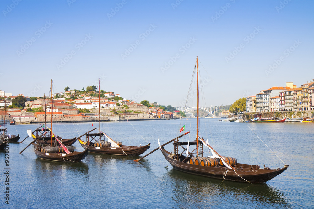 Typical portuguese boats used in the past to transport the famous 