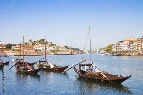 Typical portuguese boats used in the past to transport the famous "porto" wine.