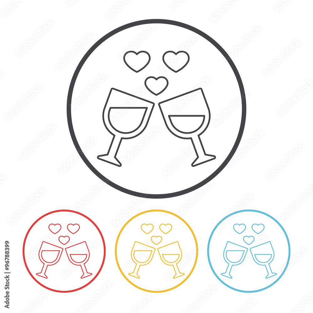 champagne line icon champagne line icon