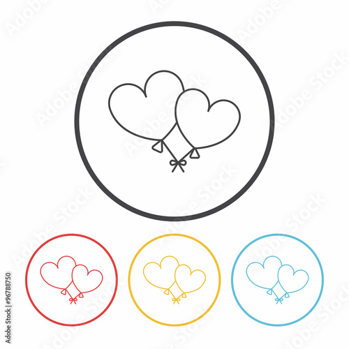 heart balloon line icon © vectorchef