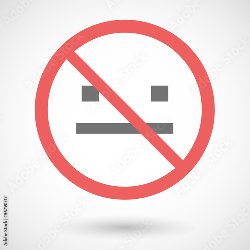 Free Download Forbidden vector signal with a emotionless text face - GFXLoad