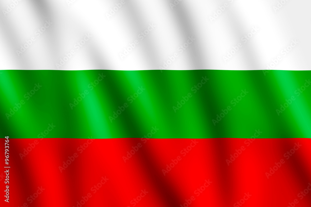 Bulgarian National Flag waving in the wind Bulgarian National Flag waving in the wind