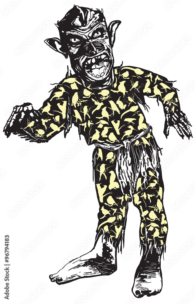 ZOMBIE in pajamas, vector illustration. ZOMBIE in pajamas, vector illustration.