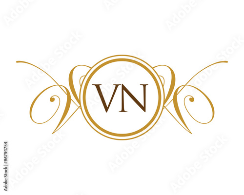 VN Luxury Ornament initial Logo photo