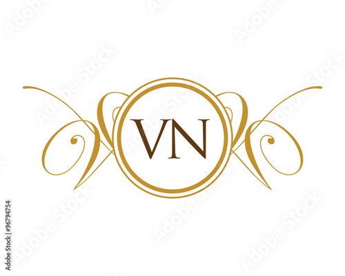 VN Luxury Ornament initial Logo