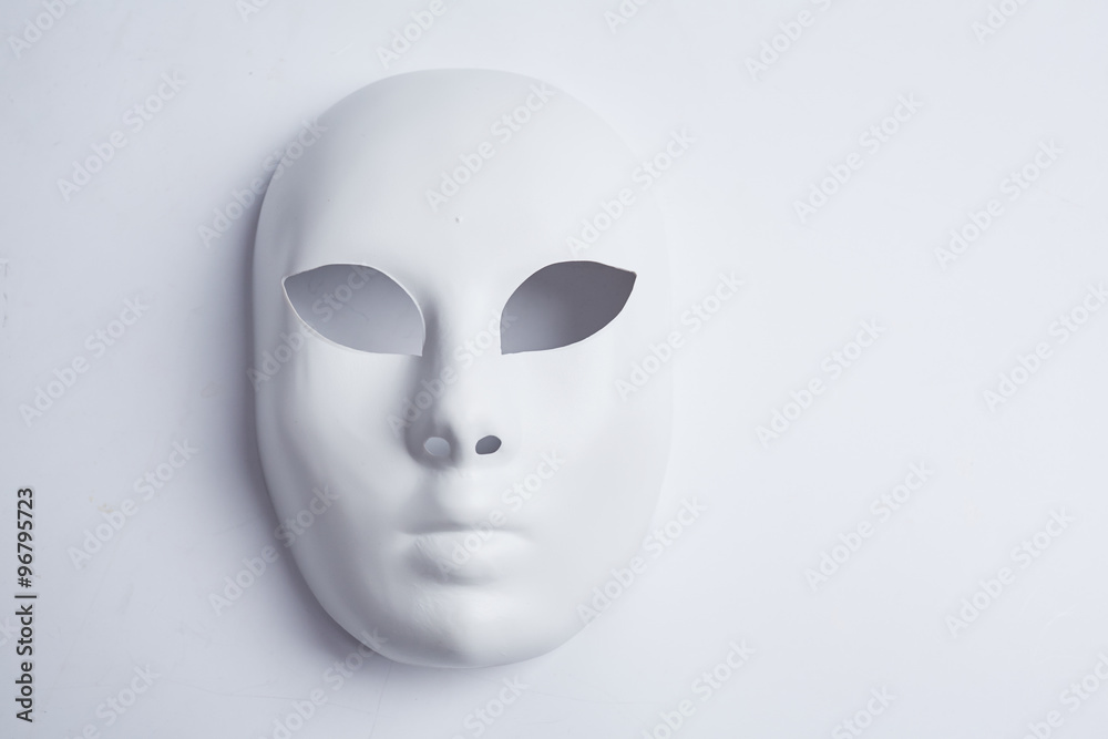 white venetian mask on a white background white venetian mask on a white background