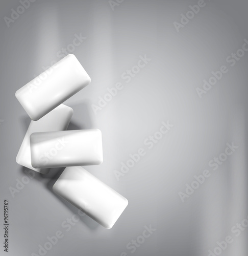 vector chewing gum isolated on a gray background (imitation 3d)