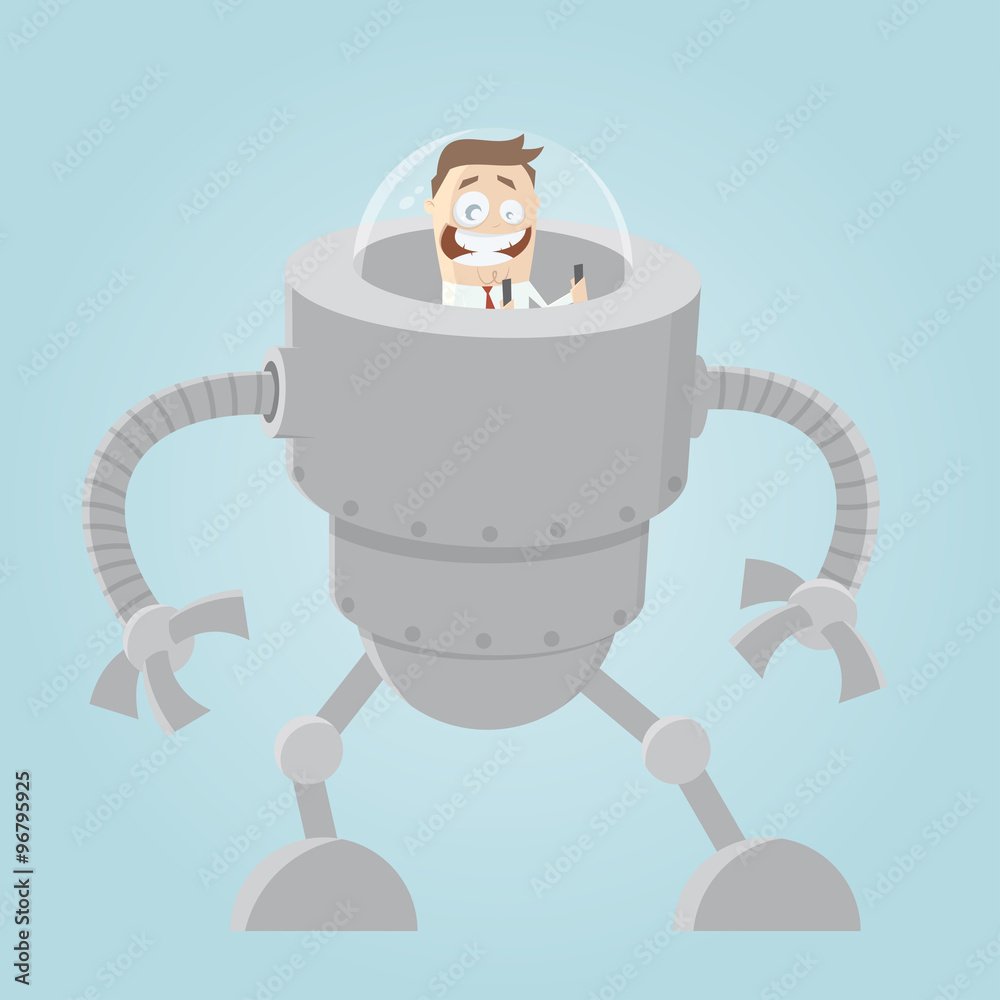 roboter retro cartoon