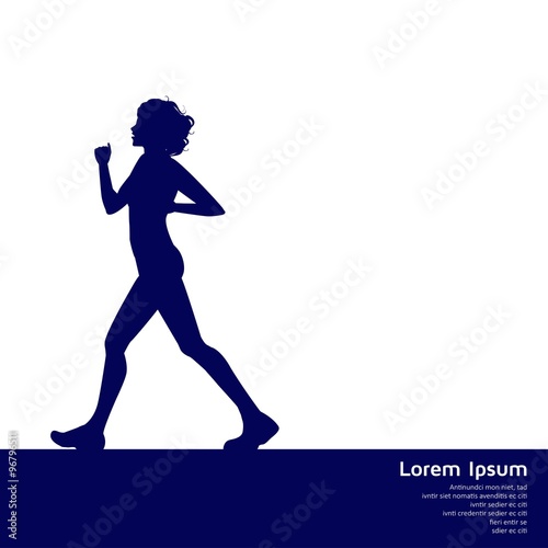 silhouette di donna che cammina