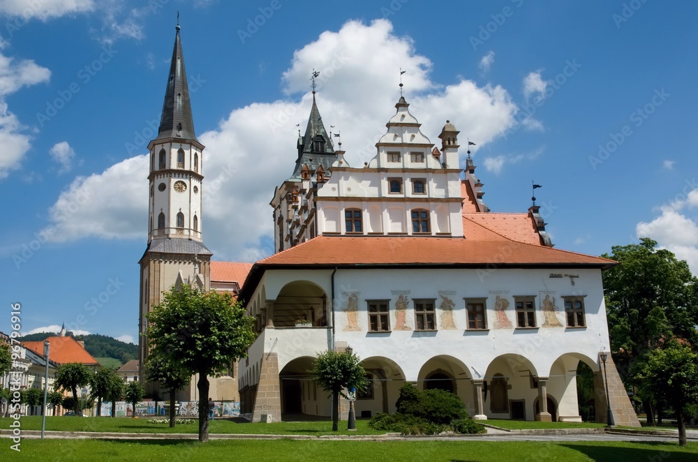 Historic renaissance town hall in Levoca, northern Slovakia
