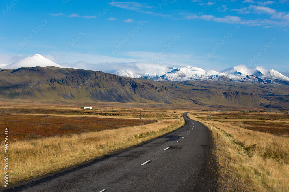 Iceland road in national park
