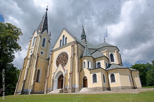 Basilica of Visitation of Virgin Mary on the Marianska hora near town Levoca, northern Slovakia photo