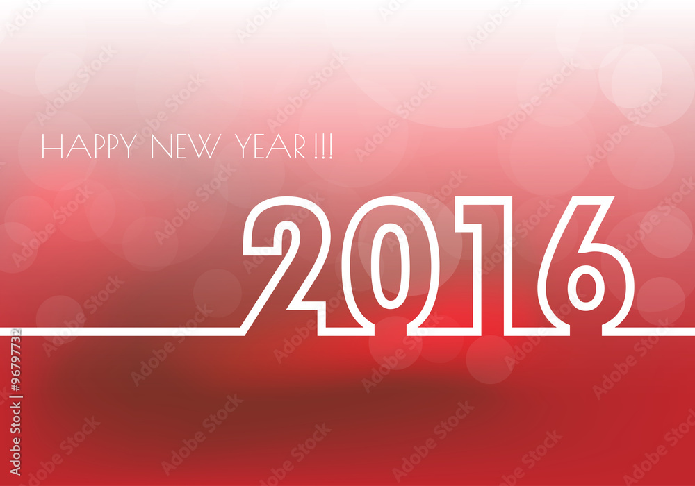 2016 Happy New Year background.vector.