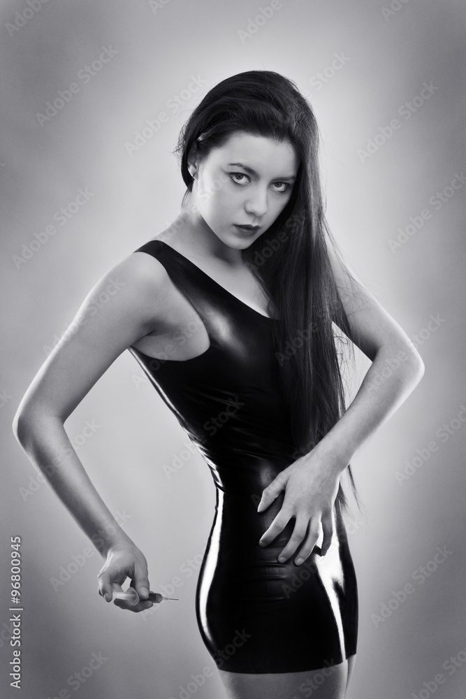 Fototapeta premium woman in latex