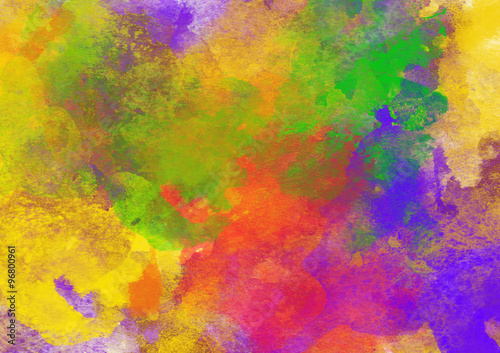 Artistic Rainbow Colors Splash Watercolor Background