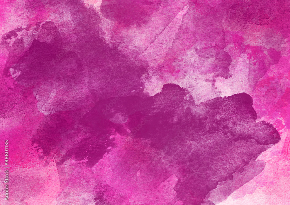 Beautiful Pink Colorful Watercolor Background.