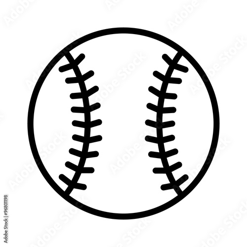 Fototapeta Naklejka Na Ścianę i Meble -  Baseball line art icon for sports apps and websites