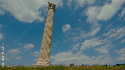 Temple of Olympian Zeus Athens,ancient pillars,real time photo