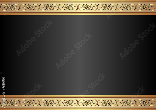 black background with ornament