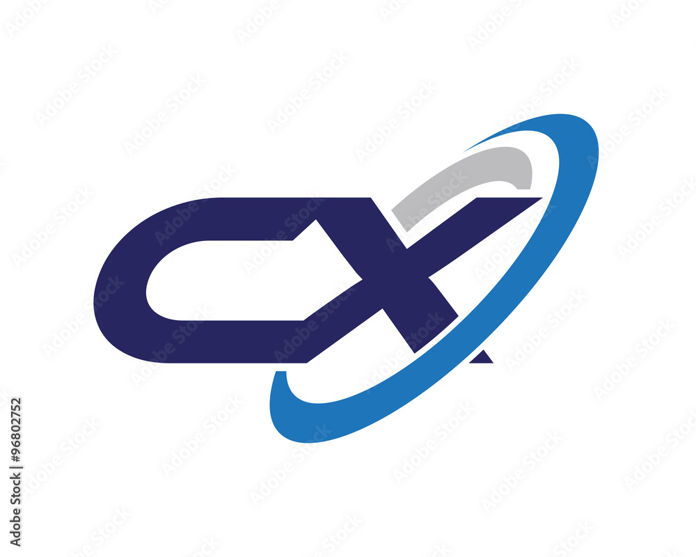 CX Letter Swoosh Sport Logo