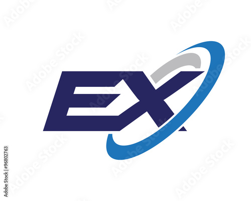 EX Letter Swoosh Sport Logo