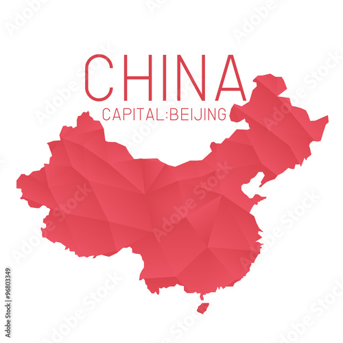 China map geometric background