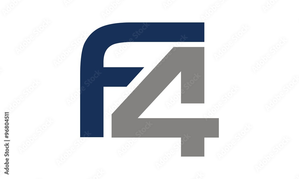 Letter F4 Logo Letter F4 Logo