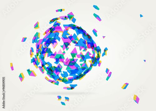 Abstract geometric technology vector design element.