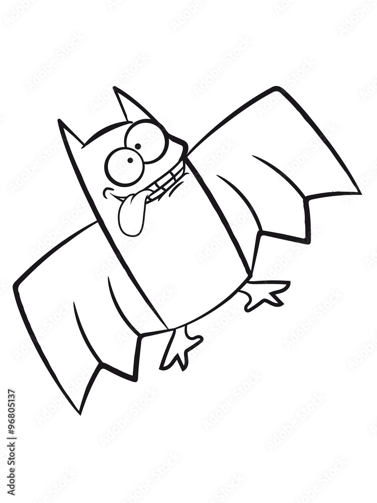 Fototapeta premium crazy stupid comic funny comic cartoon psycho bat Hypnosis
