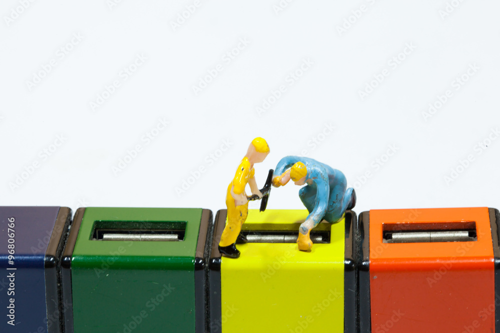 Under construction and teamwork concept - construction workers performing repair broken parts