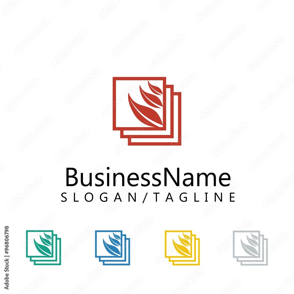 floral leaf logo logo icon Vector floral leaf logo logo icon Vector