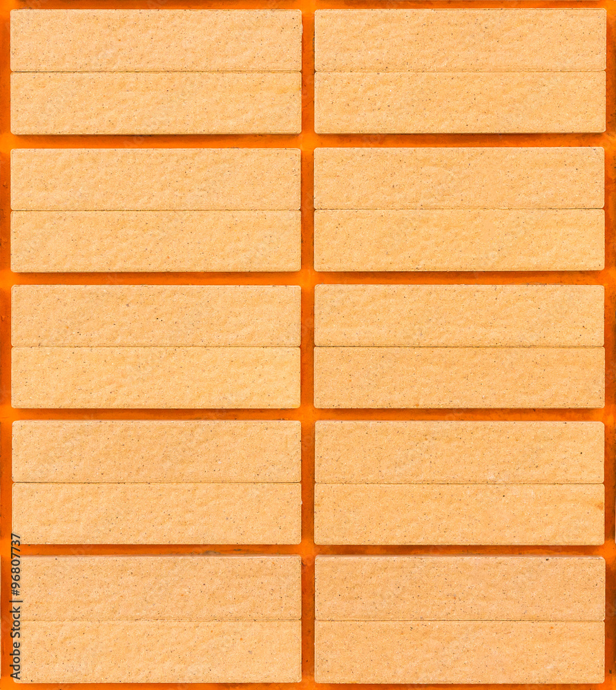 Fototapeta premium Background of red brick wall pattern texture.