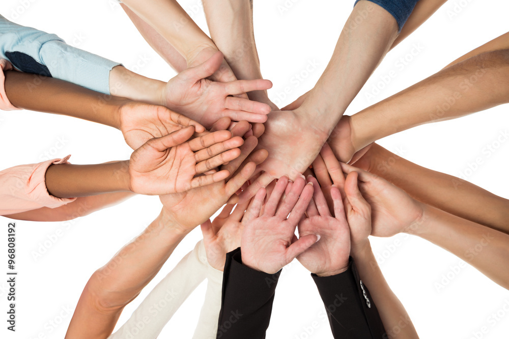 Creative Business Team Piling Hands Creative Business Team Piling Hands