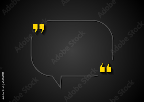 Quote speech bubble abstract design