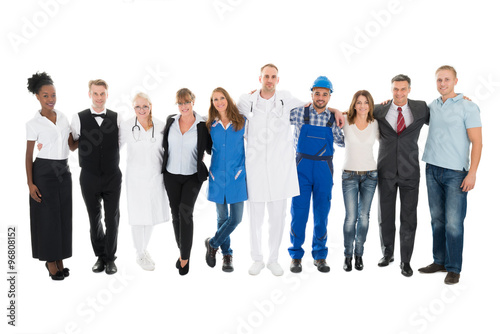 People With Various Occupations Standing Together