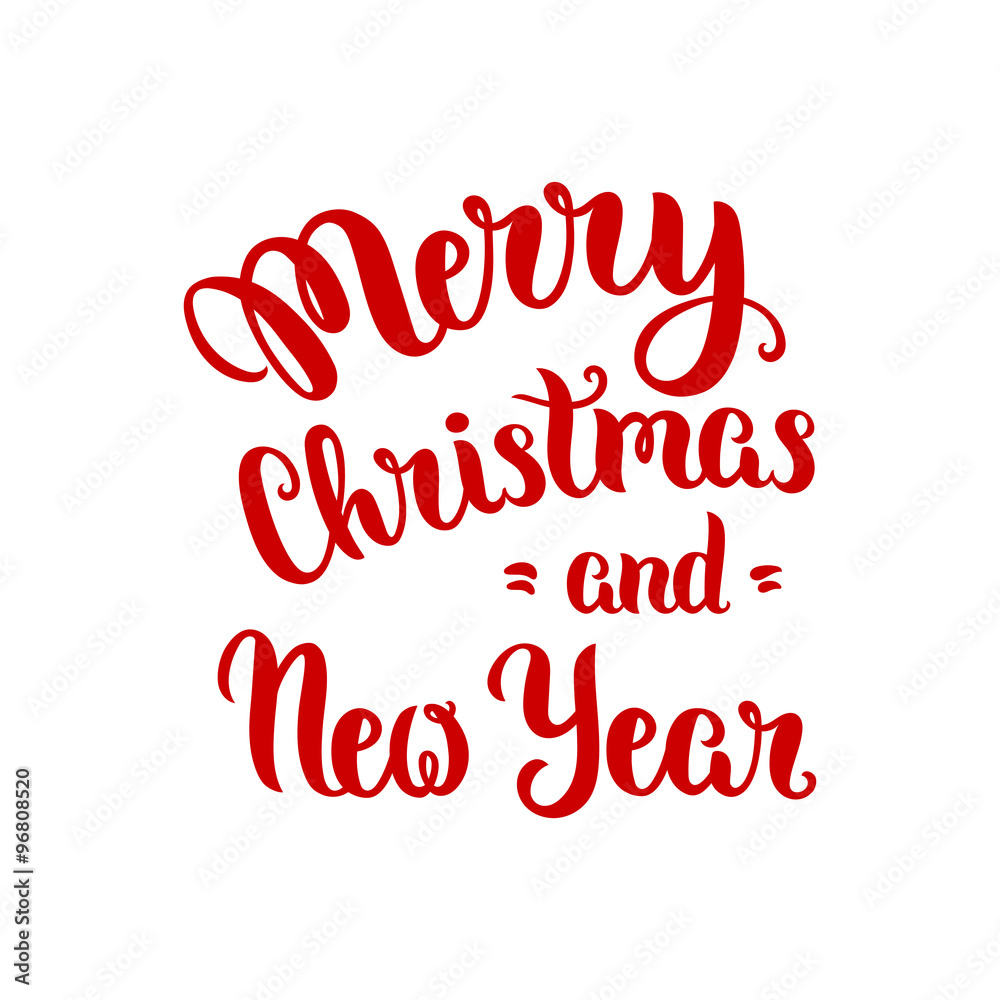 Fototapeta premium Merry Christmas lettering