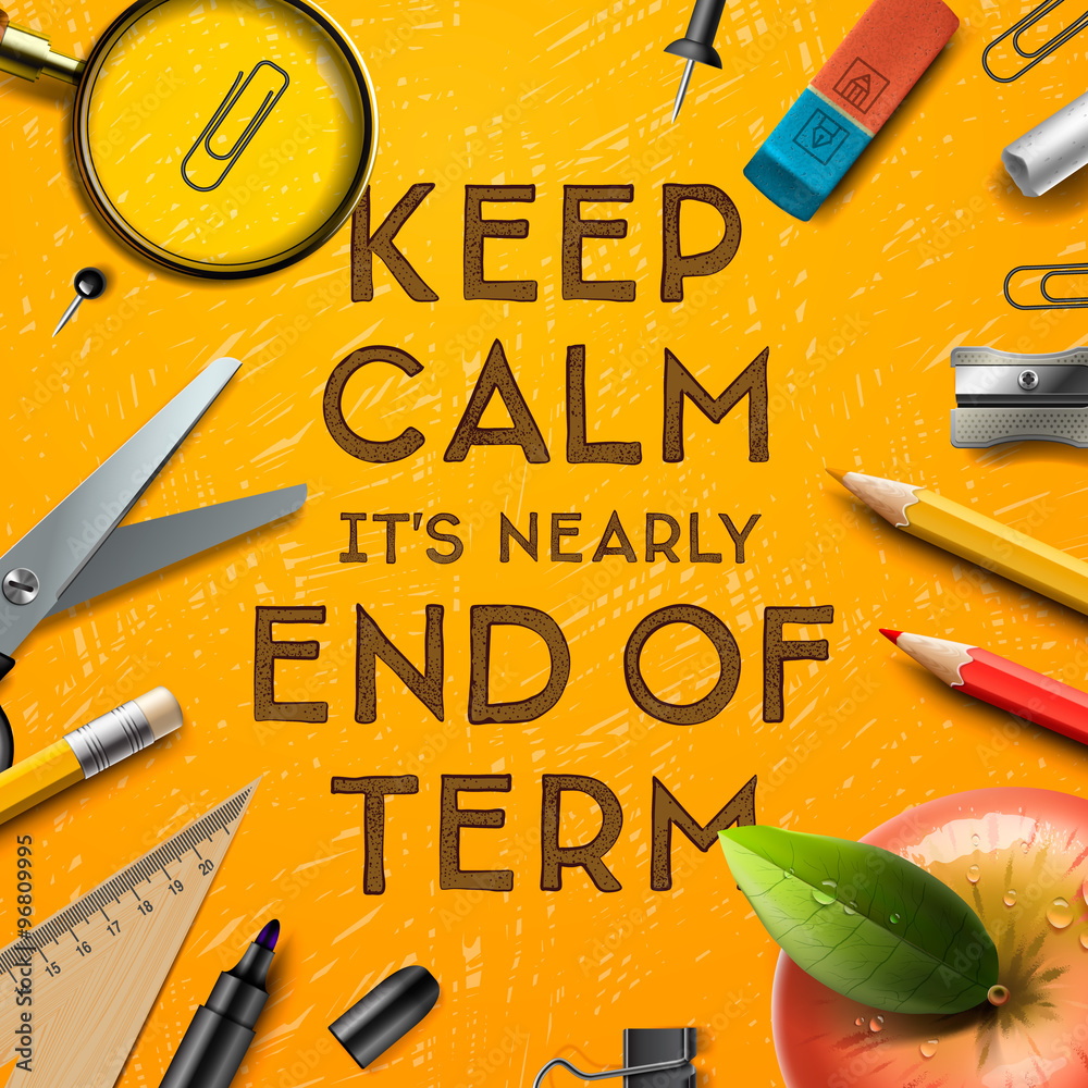 Schools out, end of term Stock Vector Adobe Stock