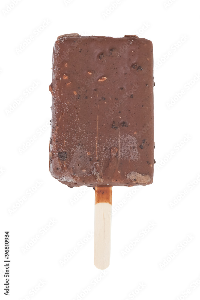 Ice cream chocolated bar isolated on white background Ice cream chocolated bar isolated on white background