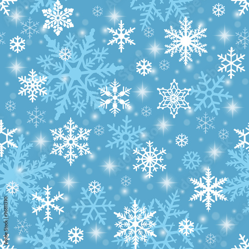 Seamless snowflake background