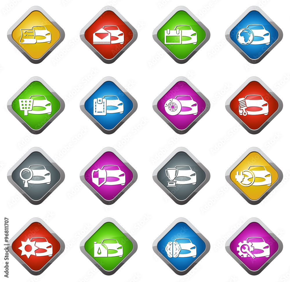 Fototapeta premium Car service icons set