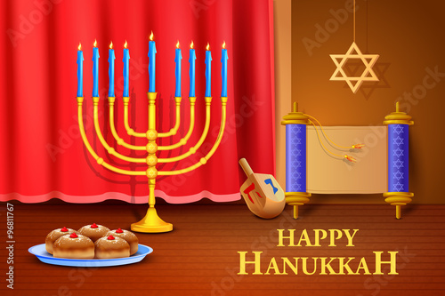 Israel festival Happy Hanukkah background