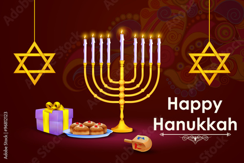 Israel festival Happy Hanukkah background
