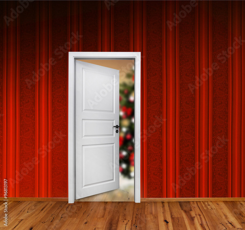 Tür zum Weihnachtszimmer